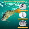 4Pcs 10cm/20g Bass Fishing Lure 6 Segment Multi Jointed Lifelike Fish Lures Sinking Wobbler