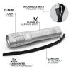 Rayovac Metal Rechargeable LED Flashlight with USB Charging Cable, 300 Lumens, 18650 Battery