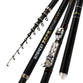 Corrugated Longji Fishing Rod Rocky Rod Light Hard Carbon Fishing Rod Hand And Sea Dual-purpose Fishing Gear Set (Option: Bare pole6.3M)