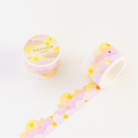 Gradient Fantasy Cloud Tape Hand Ledger Sticker Wave Border (Option: Dream Starry Sky)