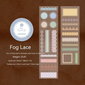 Huanyu Lace Series Salt Series Notebook DIY Decorative Collage Material (Option: 3 Mist Lace)