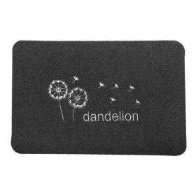 Polyester Fiber Bathroom Nonslip Carpet (Option: Gray Dandelion-60X40cm)