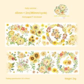 Beautiful Day Special Oil And Paper Adhesive Tape Spring Full Garden Series Flowers (Option: 2 Early Summer Lighting)