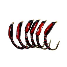 Flying Fishing Road Subbait Glittering Nymph (Option: Red-6PCS)