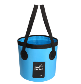 Portable Travel Bag Fishing Bucket Folding Bucket Bag Outdoor Convenient Travel Car Wash Bucket Outdoor Waterproof Bag (Option: blue-20L)