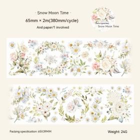 Beautiful Day Special Oil And Paper Adhesive Tape Spring Full Garden Series Flowers (Option: 5 Snow Moon Flower Time)