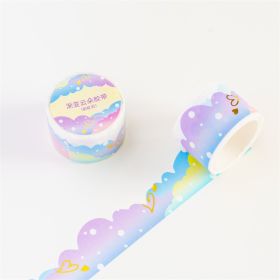 Gradient Fantasy Cloud Tape Hand Ledger Sticker Wave Border (Option: Rainbow Cloud)