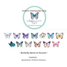 Special-shaped Collage Vintage Journal DIY Decoration Material Stickers (Option: Butterfly Dance On The Pool)