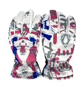 Waterproof And Hard-wearing Non-slip Winter Gloves (Option: Hand Painted Red Lady)