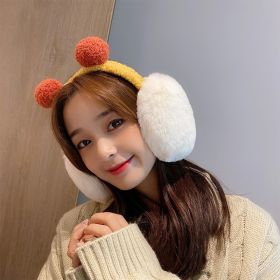 Warm Plush Earmuffs Earmuff Antifreeze Ear Covers (Option: Reddish Yellow Style-Free Size)