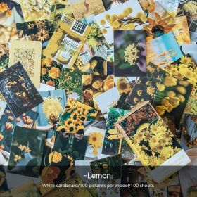 Mini Note Small Collage Material Mamo Pad (Option: Lemon)