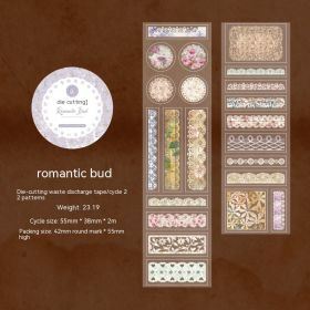 Huanyu Lace Series Salt Series Notebook DIY Decorative Collage Material (Option: 5 Romantic Flower Buds)