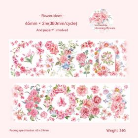 Beautiful Day Special Oil And Paper Adhesive Tape Spring Full Garden Series Flowers (Option: 1 Blooming Flowers)