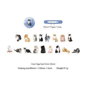 Retro Collage Notebook DIY Decorative Material Stickers (Option: 7 Cat Squatting)