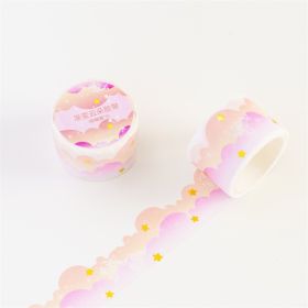 Gradient Fantasy Cloud Tape Hand Ledger Sticker Wave Border (Option: Pink Butterfly Wing Fly)