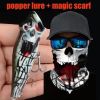 1pc Popper Lure Skull Fishing Lure Artificial Bait + 1pc Mask Magic Scarf Headband Balaclavas