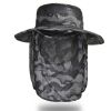 Fishing Hat; Waterproof Sun Protection Boonie Hat For Outdoor Safari Hunting Hiking Gardening