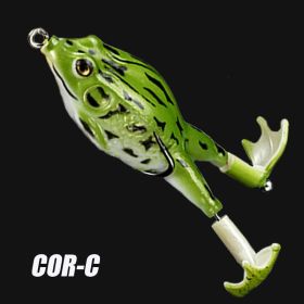 1pc Fishing Lures; Soft Frog Artificial Bait With Rotating Legs; Cool Fishing Hooks (Color: C)