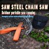 11/33 Teeth Survival Chain Saw Hand ChainSaw Hand Steel Wire Saw Outdoor Wood Cutting Emergency Wire Kits Camping Hiking Tool