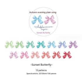 Special-shaped Collage Vintage Journal DIY Decoration Material Stickers (Option: Sunset Butterfly)