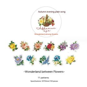 Special-shaped Collage Vintage Journal DIY Decoration Material Stickers (Option: The Wonderland Of Flowers)